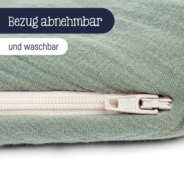 Julius Zöllner Stillkissen aus Baumwollmusselin, grün Verkauf
