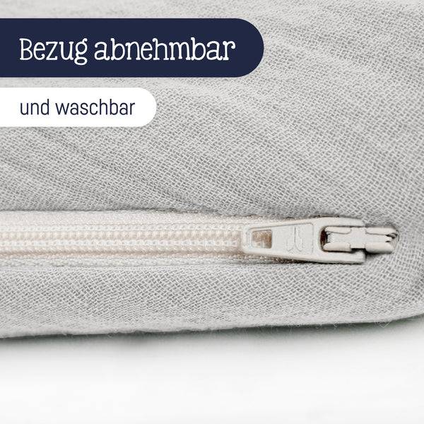 Julius Zöllner Stillkissen aus Baumwollmusselin, grau Angebote