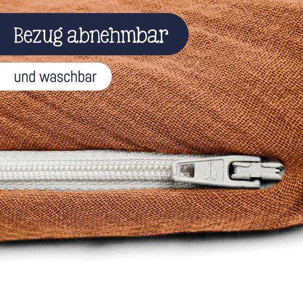 Julius Zöllner Stillkissen aus Baumwollmusselin, rost Sonderangebot