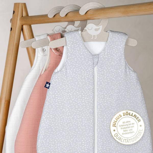 Julius Zöllner Jersey Schlafsack - Tiny Squares Grey Sonderangebot der Fabrik