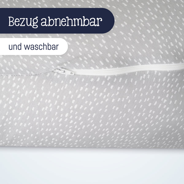 Julius Zöllner Jersey Stillkissen Tiny Squares Grey im Angebot