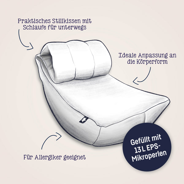 Julius Zöllner Jersey Stillkissen Move Uni Sand Fabrikpreis