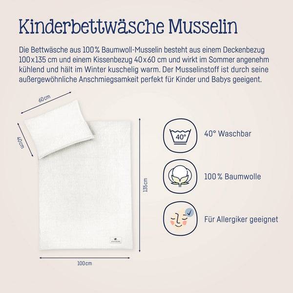 Julius Zöllner Bettwäsche aus Baumwollmusselin, Ivory Online Shopping