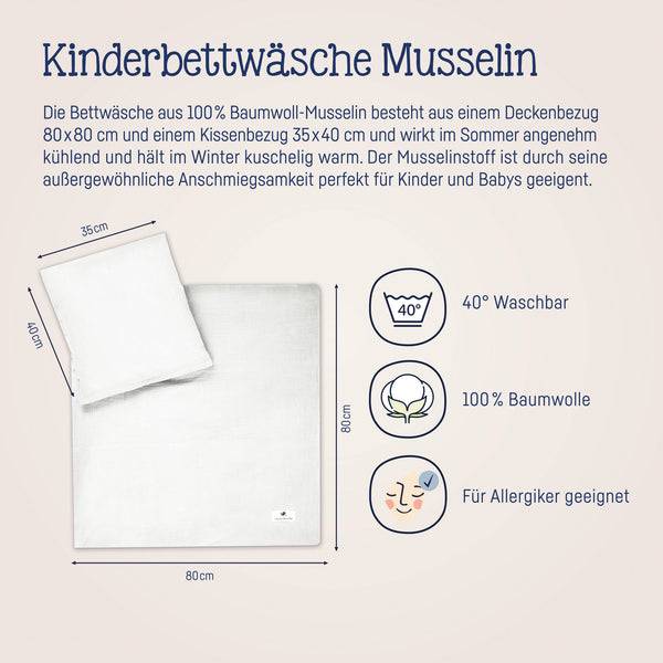 Julius Zöllner Bettwäsche aus Baumwollmusselin, Ivory Online Shopping