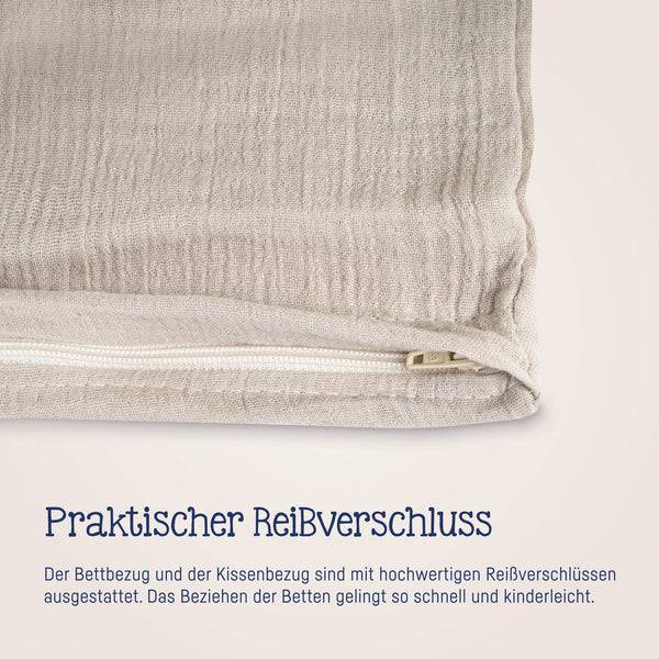 Julius Zöllner Bettwäsche aus Baumwollmusselin, Sand Saisonschlussverkauf