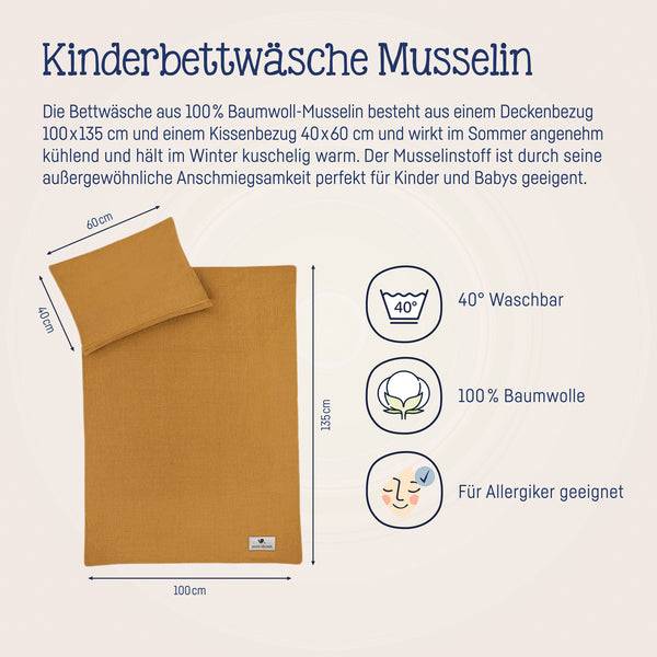 Julius Zöllner Bettwäsche aus Baumwollmusselin, Zimt Black Friday