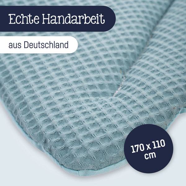 Julius Zöllner Krabbeldecke Blatt, Waffelpiqué Greenery Zeitlich begrenztes Angebot