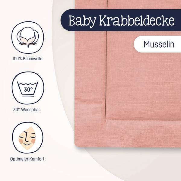 Julius Zöllner Krabbeldecke, dusty rose Tägliche Deals