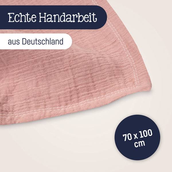 Julius Zöllner Kuscheldecke aus Baumwollmusselin, Dusty Rose Valentinstagsangebot