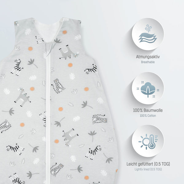 Julius Zöllner Jersey Sommerschlafsack - Savanne Grau Online Outlet