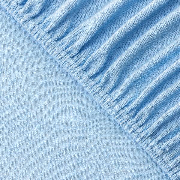 Julius Zöllner Fottee Spannbettlaken für Babymatratzen 60x120 bis 70x140cm, Hellblau Kostenlose Rückgabe