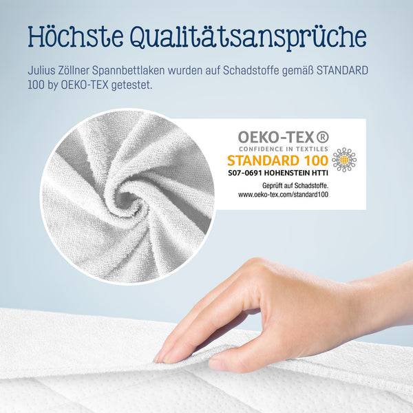 Julius Zöllner Fottee Spannbettlaken für Babymatratzen 60x120 bis 70x140cm, Weiß Letzte 3 Tage