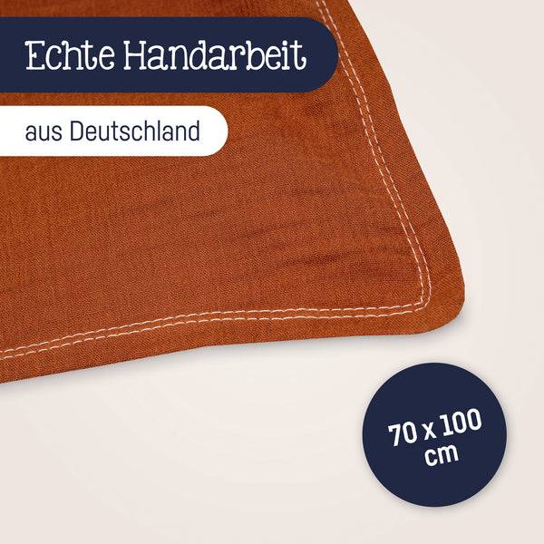 Julius Zöllner Kuscheldecke aus Baumwollmusselin, Rost Nur noch ein Tag übrig