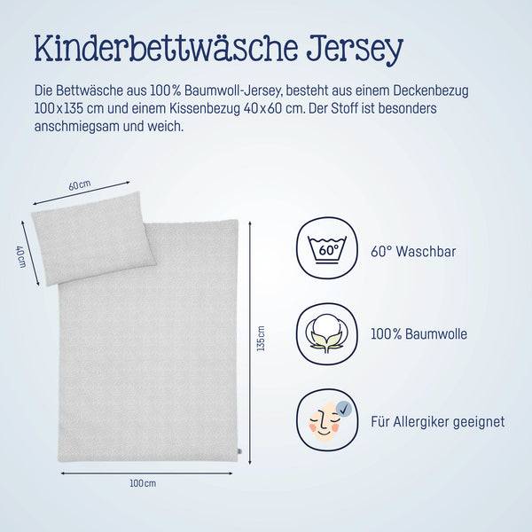 Julius Zöllner Jersey Bettwäsche Tiny Squares Grey Sonderangebot