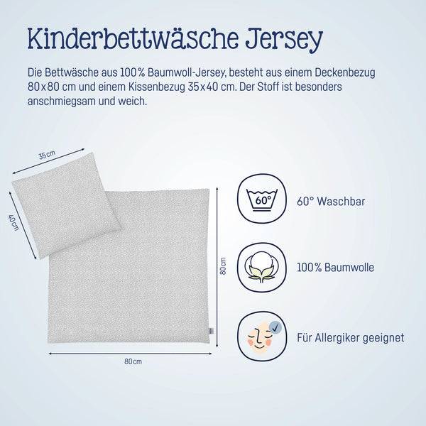 Julius Zöllner Jersey Bettwäsche Tiny Squares Grey Sonderangebot
