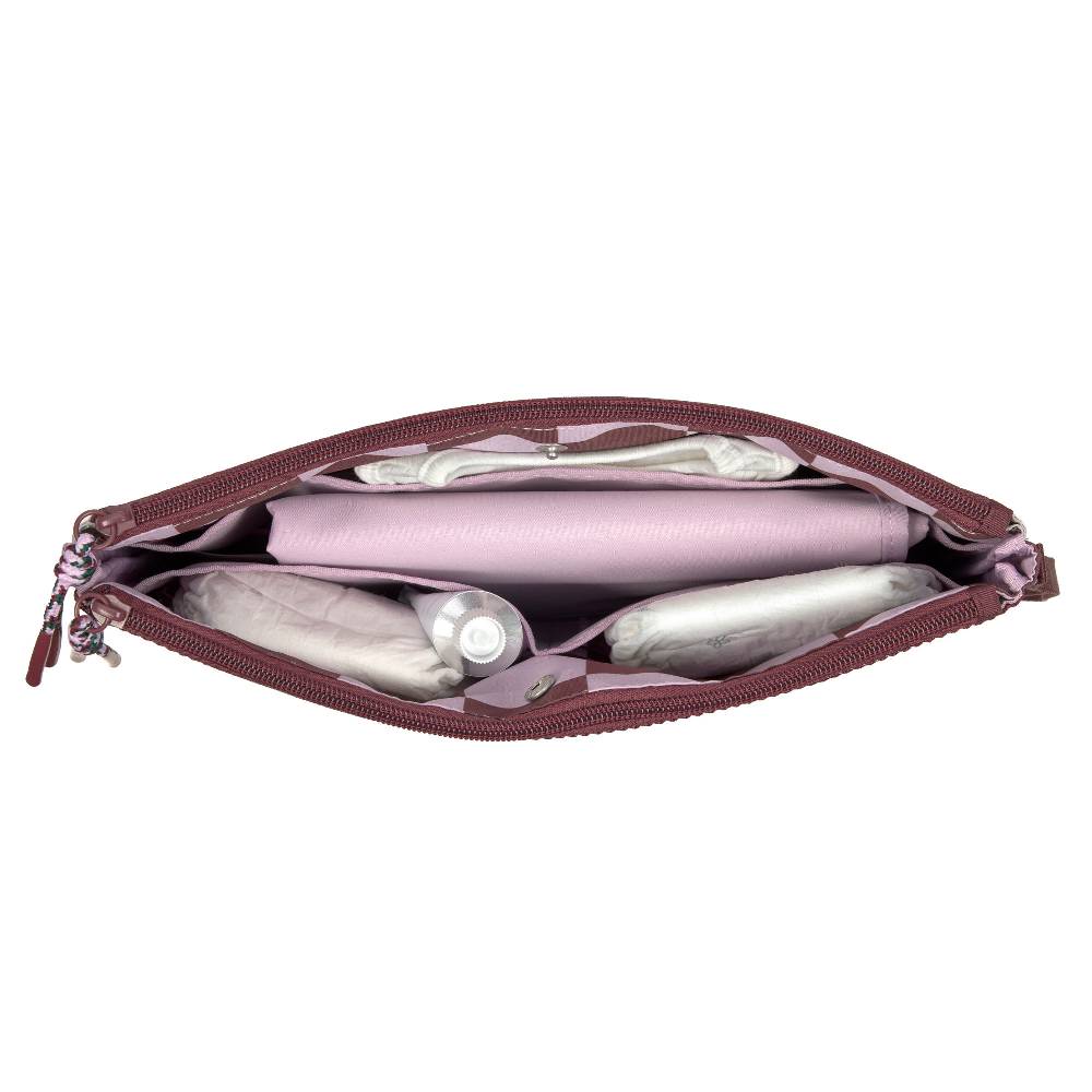 Lässig Windeltasche - Clutch, Tiefrot Lavendel Fabrikladen