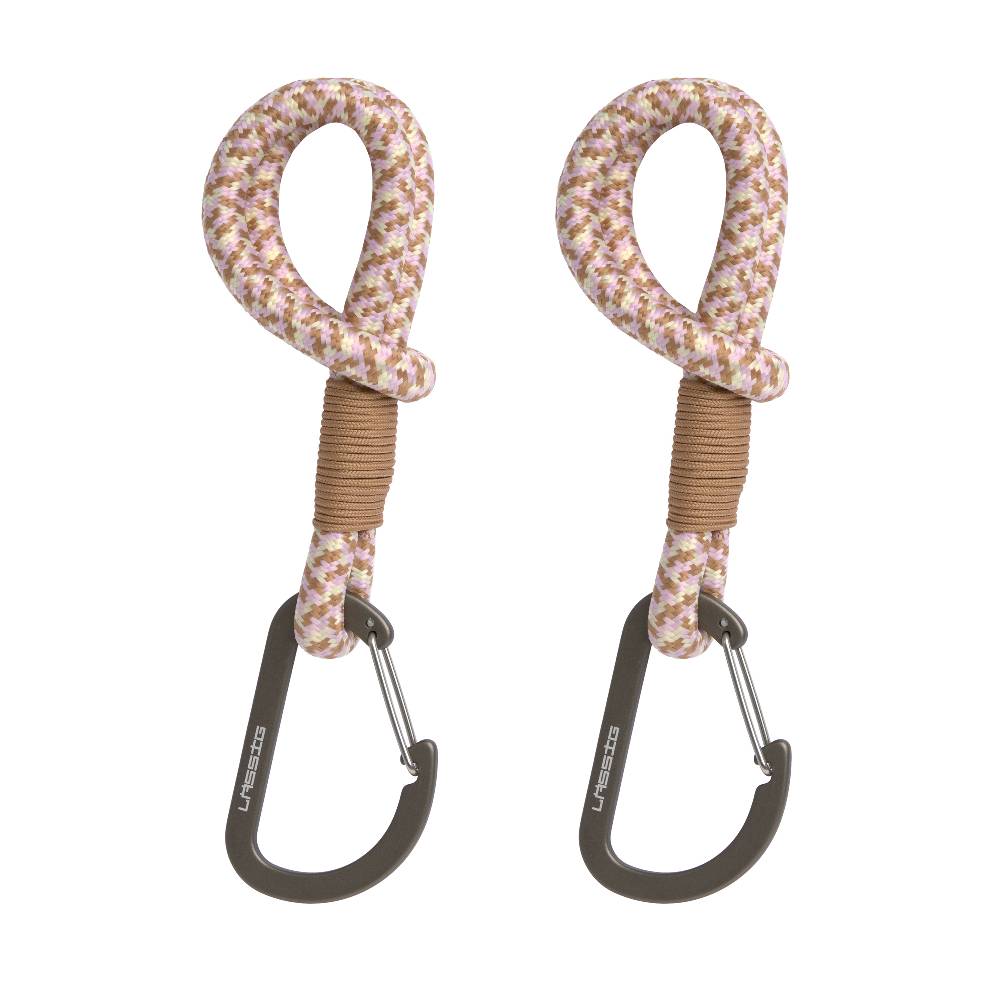 Lässig Kinderwagenhaken 2er Set - Karabiner, Beige Vanille Im Verkauf