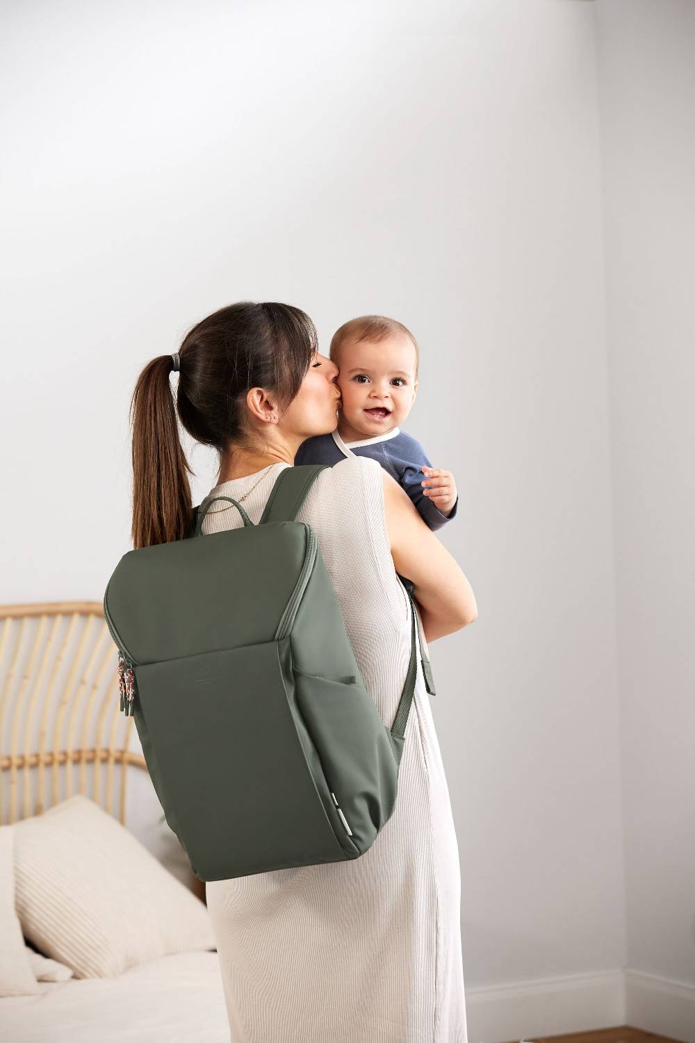 Lässig Wickelrucksack - Slender Up Backpack, Oliv 50% Rabatt für begrenzte Zeit