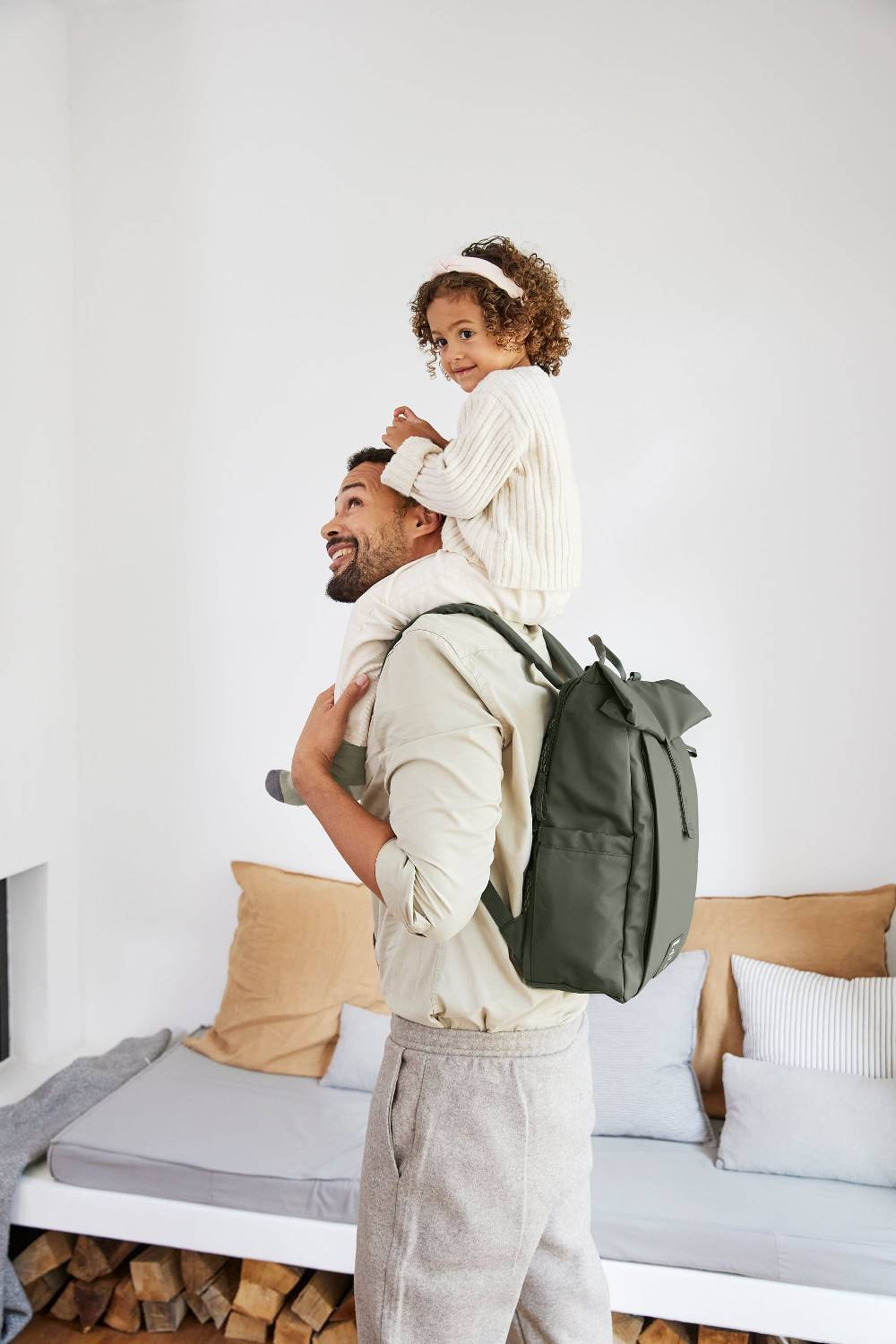 Lässig Wickelrucksack - Rolltop Up Backpack, Oliv Online