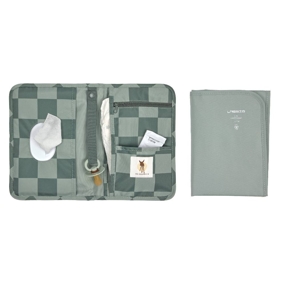 Lässig Windeltasche - kleine Wickeltasche, Grün Oliv Outlet