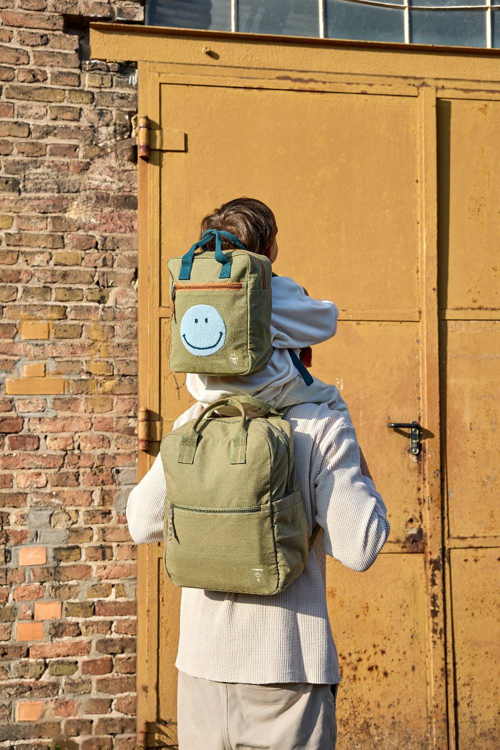 Lässig Wickelrucksack Square Little One & Me - Big, Oliv Auslauf