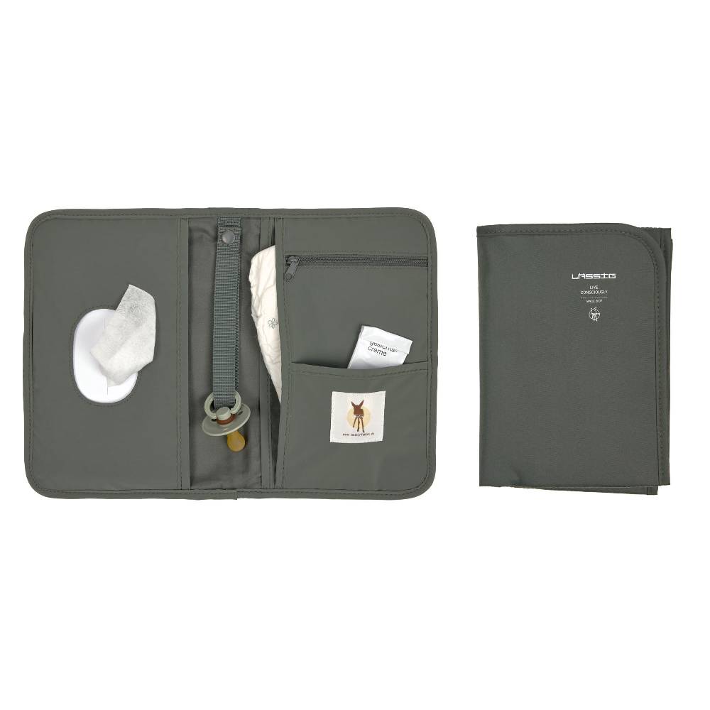 Lässig Windeltasche - kleine Wickeltasche, Olive im Angebot