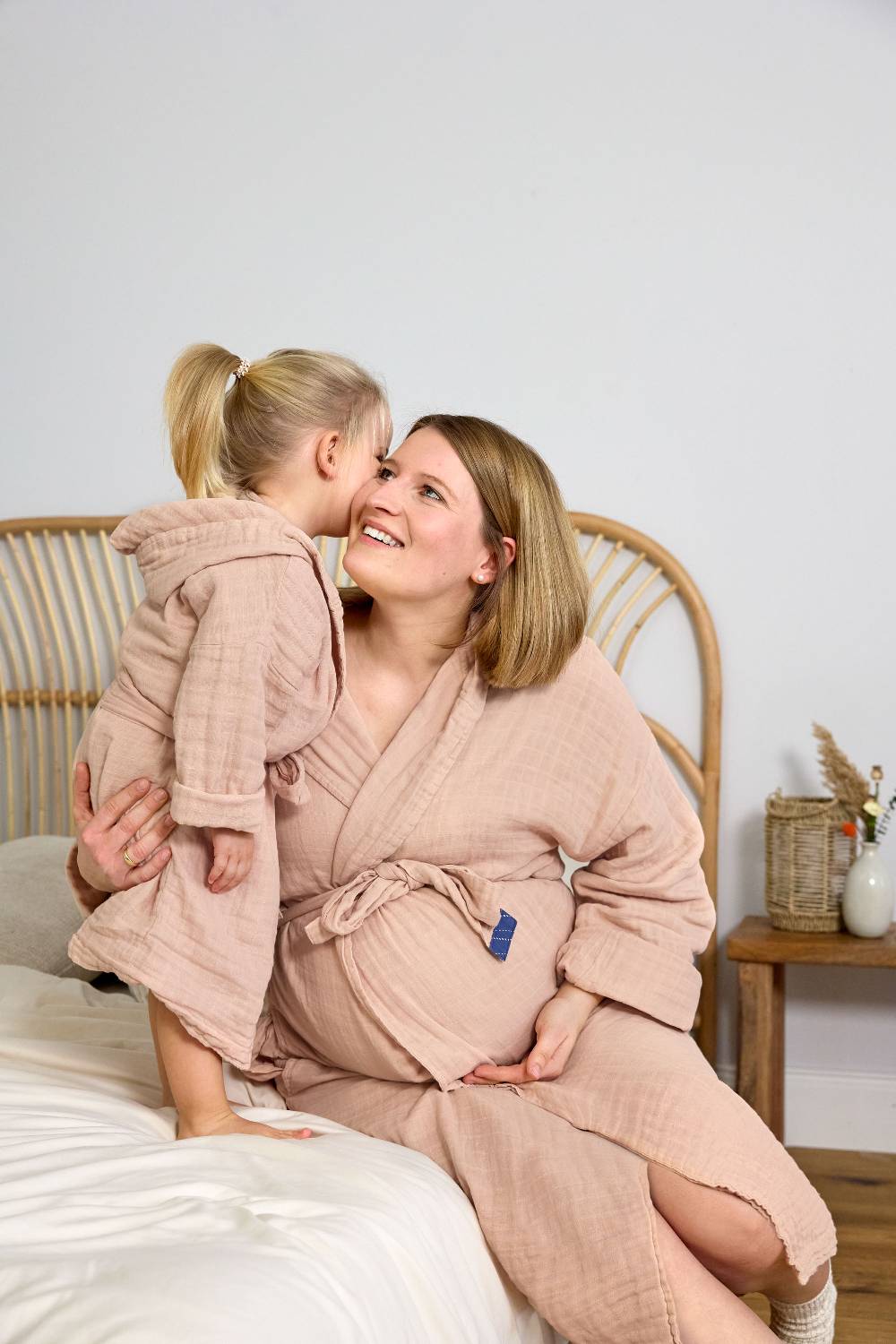 Lässig Bademantel Kinder (Little One & Me) - Baumwolle, Rosa Fabrikverkauf