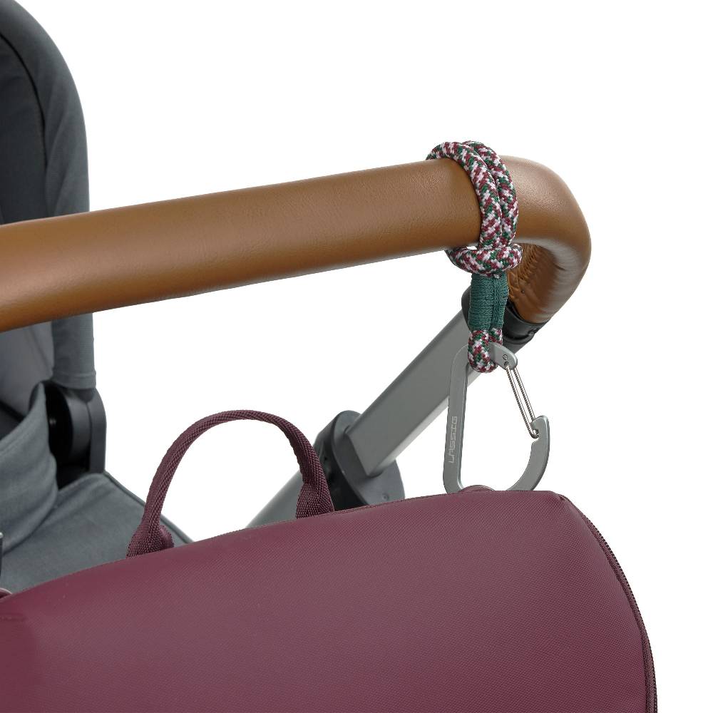 Lässig Kinderwagenhaken 2er Set - Karabiner, Grün Lila Rabatt