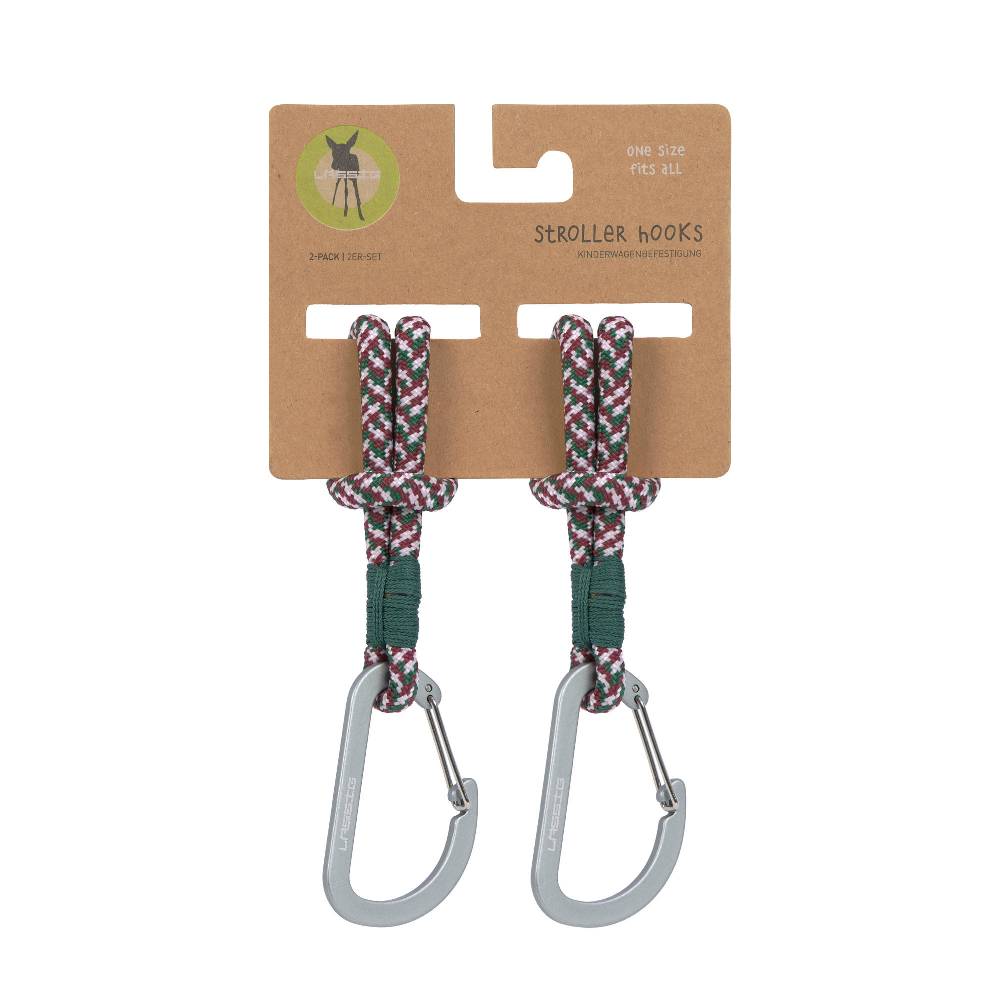 Lässig Kinderwagenhaken 2er Set - Karabiner, Grün Lila Rabatt