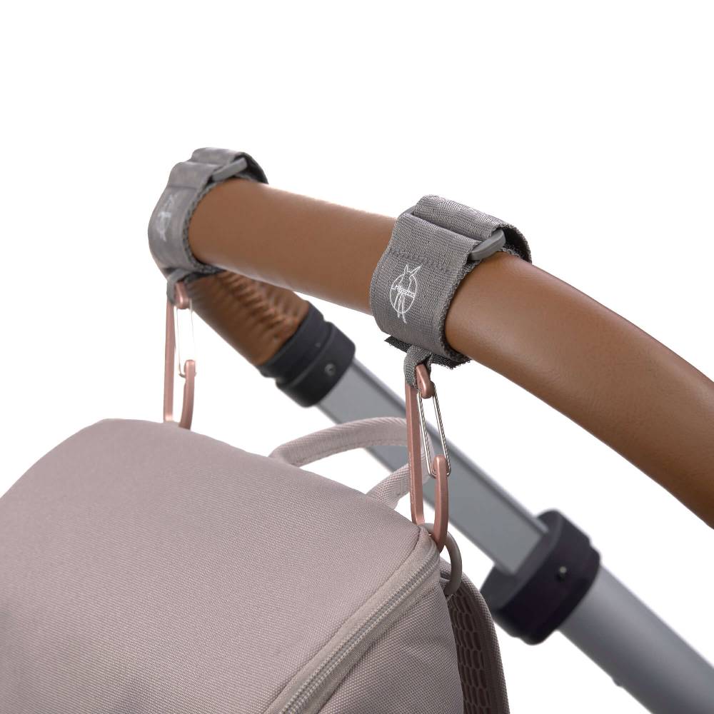 Lässig Kinderwagenhaken 2er Set - Karabiner, Grau Black Friday