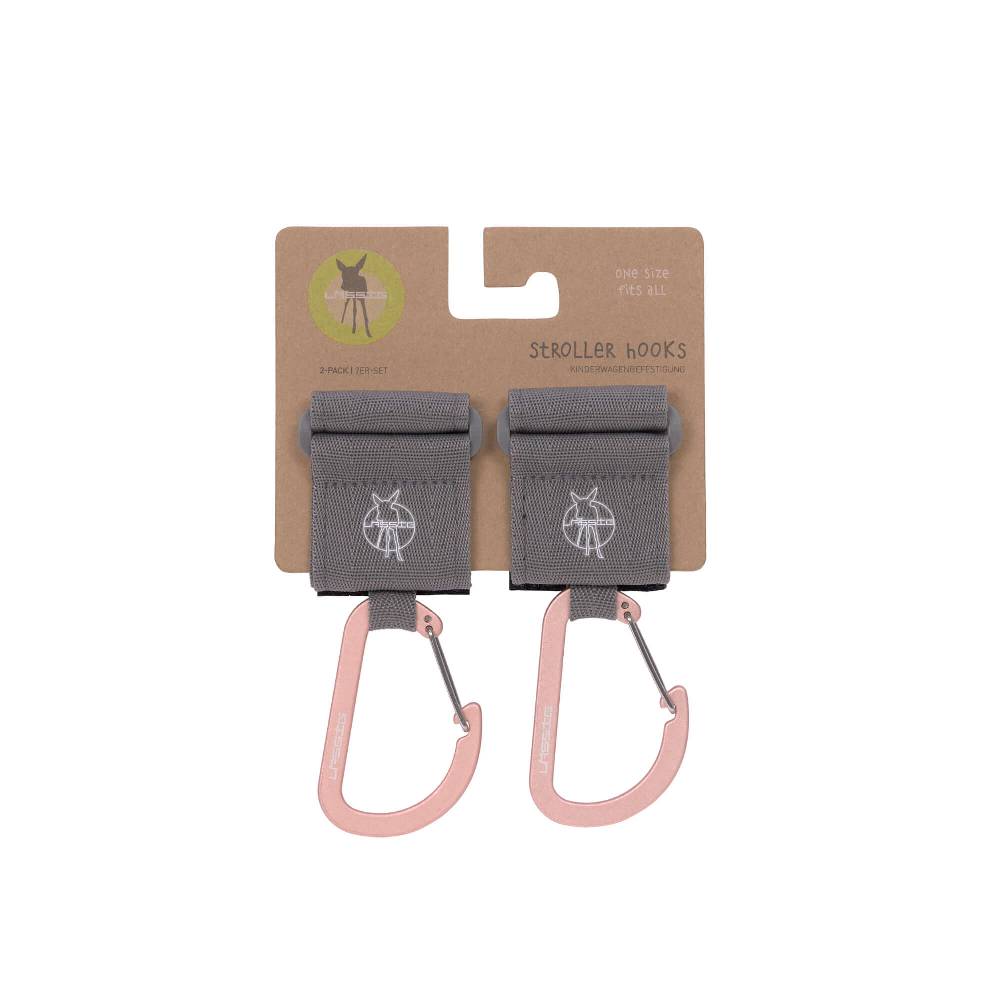 Lässig Kinderwagenhaken 2er Set - Karabiner, Grau Black Friday