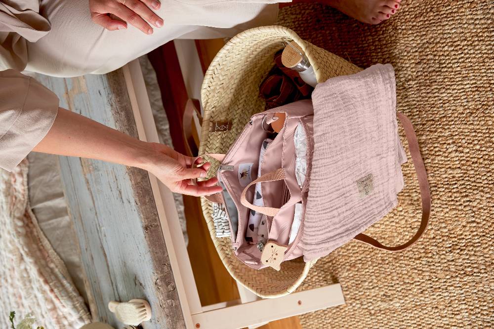 Lässig Wickeltasche - Multitalent Organizer Soft Stripes Rose, Rosa Vatertagsangebot