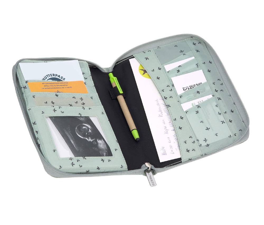 Lässig Mutterpasshülle - Document Pouch, Floral Mint Valentinstagsangebot