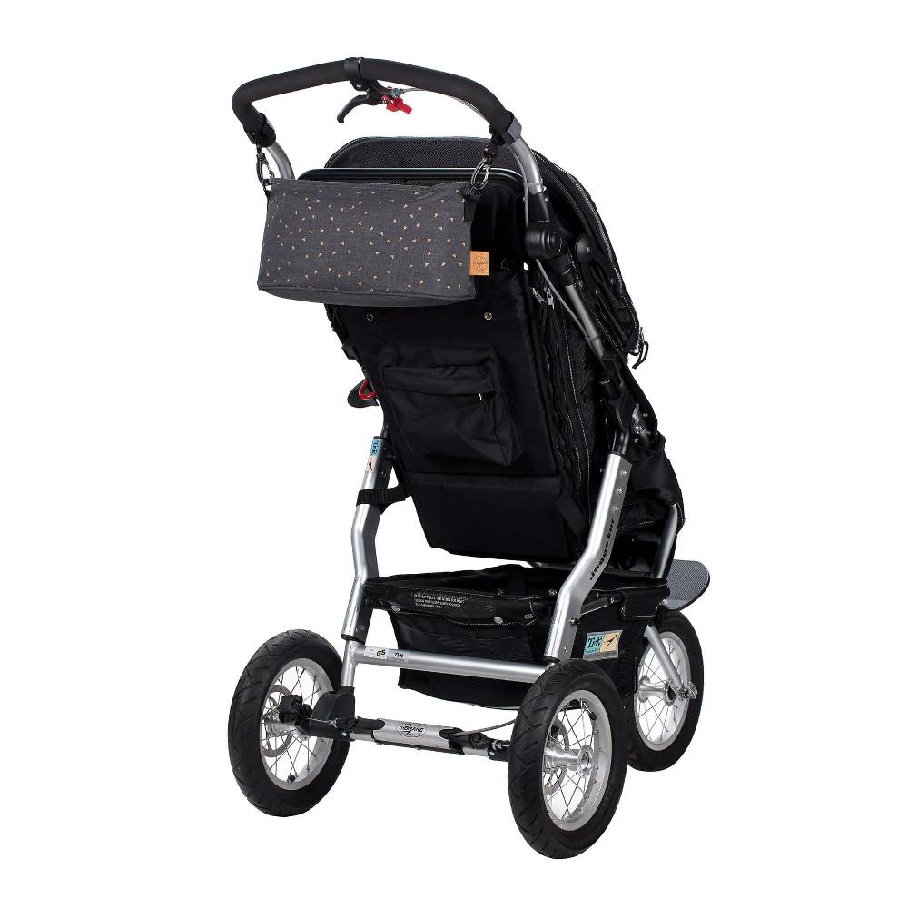 Lässig Kinderwagentasche - Buggy Organizer, Triangle Dark Grey Letzter Tag