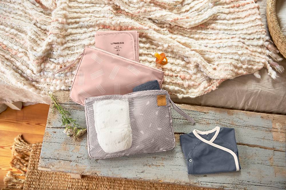 Lässig Windeltasche - Changing Organizer Soft Stripes Rose, Rosa Vierteljährliche Förderung