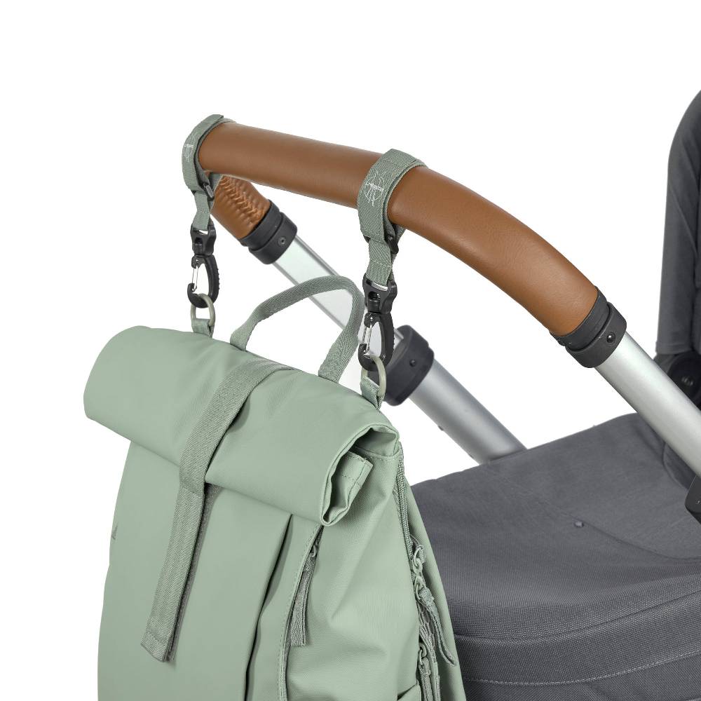Lässig Wickelrucksack - Rolltop Up Backpack, Silbergrün Nur noch ein Tag übrig