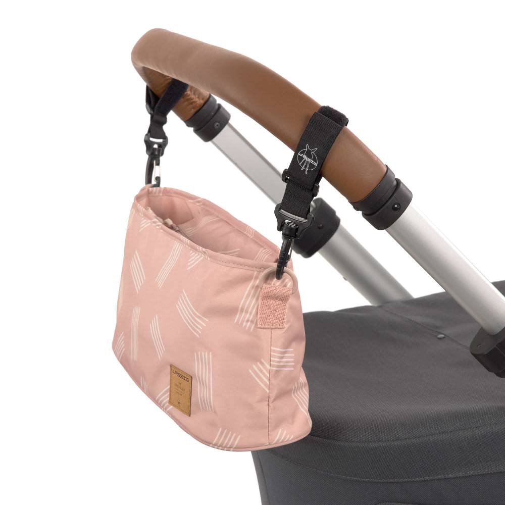 Lässig Kinderwagen Organizer - Soft Stripes Rose, Rosa Black Friday Preise
