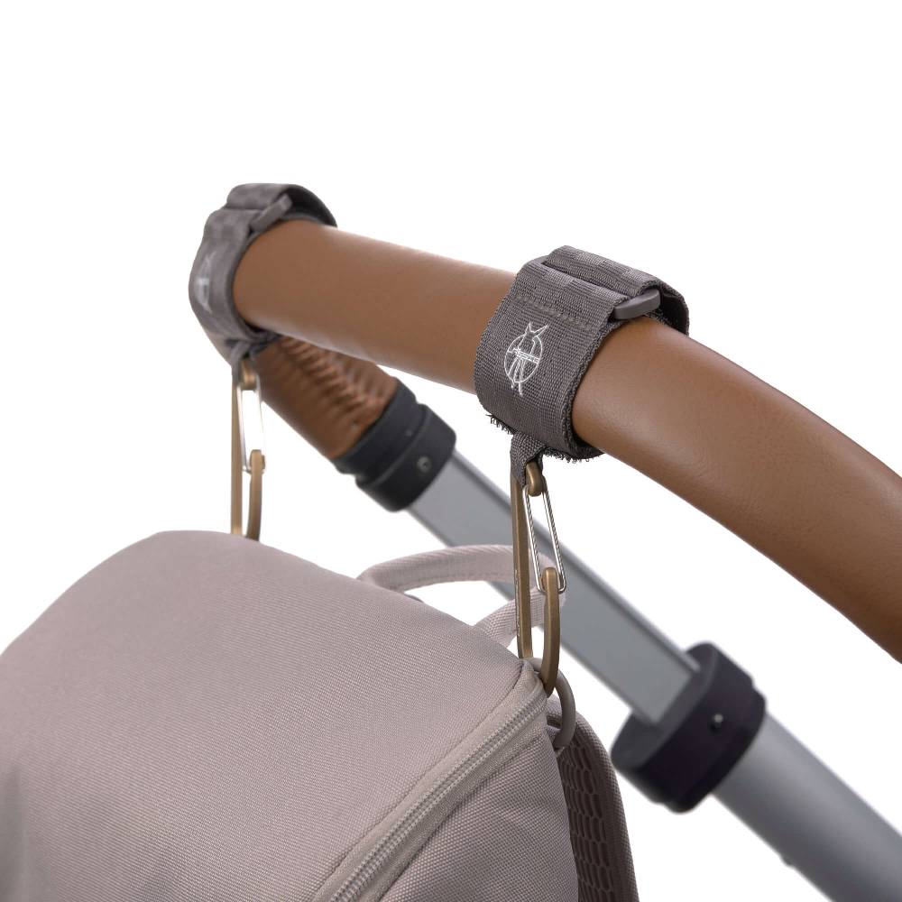 Lässig Kinderwagenhaken 2er Set - Karabiner, Anthrazit Günstiger Verkauf