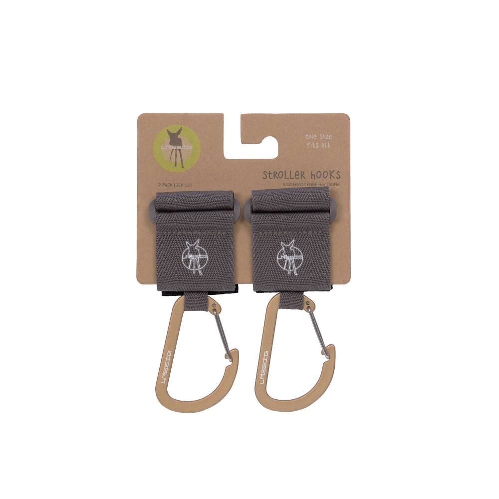 Lässig Kinderwagenhaken 2er Set - Karabiner, Anthrazit Günstiger Verkauf