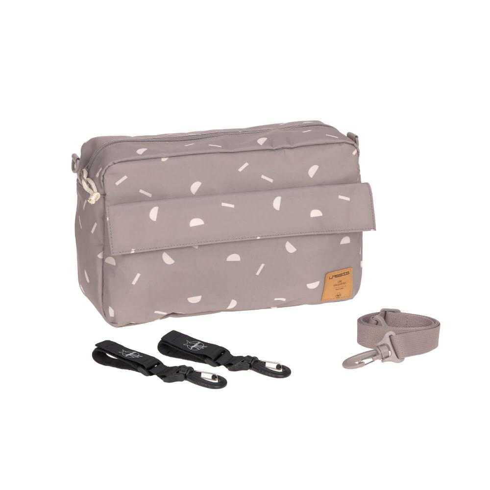 Lässig Kinderwagentasche - Blocks Taupe, Grau