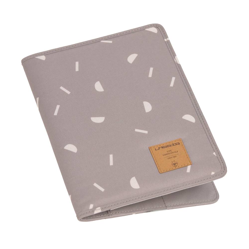 Lässig Mutterpasshülle - Blocks Taupe, Grau