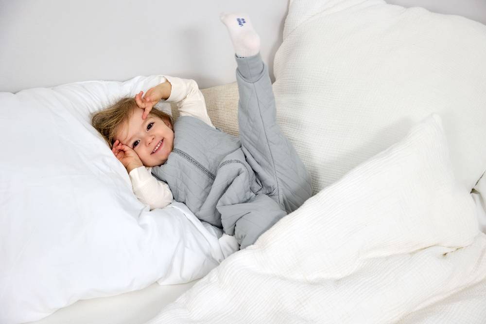 Lässig Kinder Schlafoverall 3 TOG - Bio Baumwolle, Hellblau Flash Sale