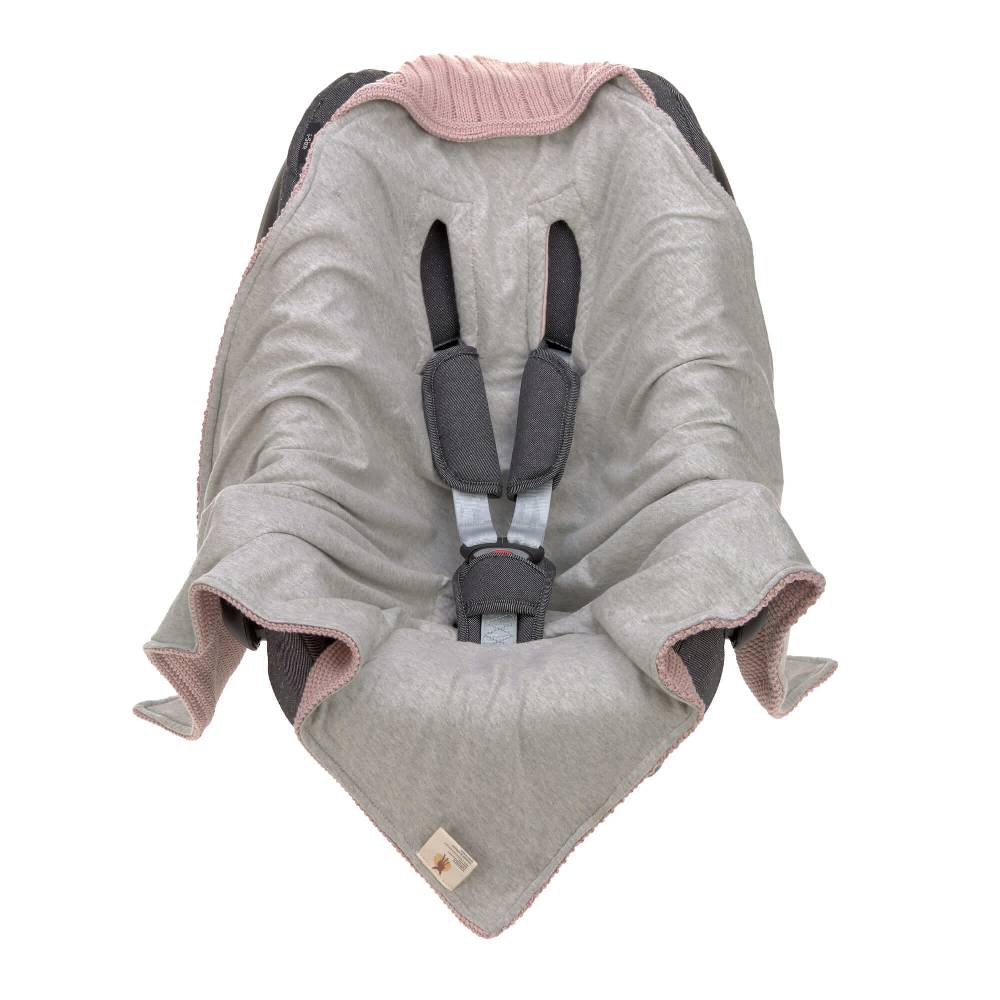 Lässig Einschlagdecke Baby - Bio Baumwolle, Dusky Pink Black Friday