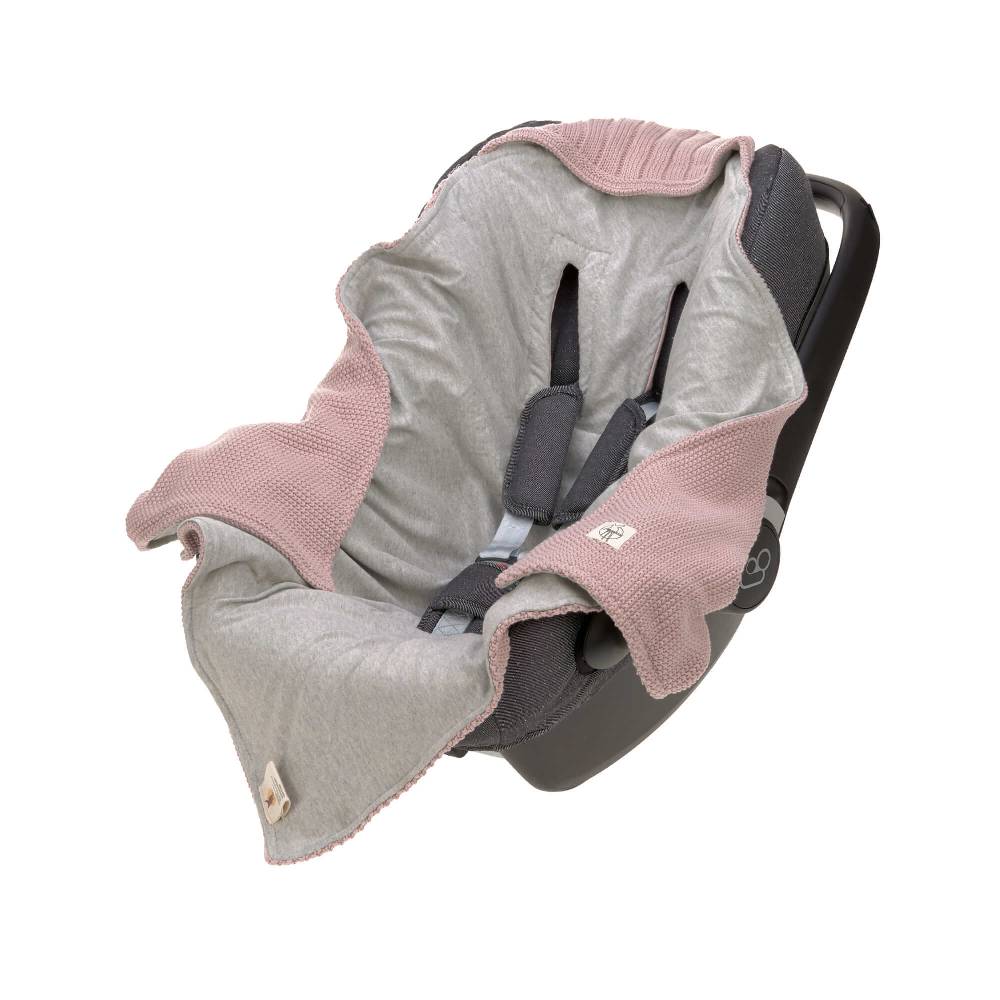 Lässig Einschlagdecke Baby - Bio Baumwolle, Dusky Pink Black Friday