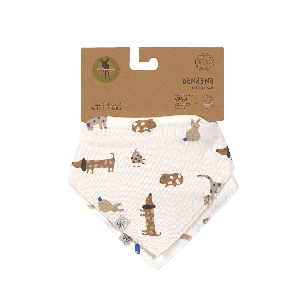 Lässig Dreieckstuch Baby (2 Stk) - Bandana, Little Mateys Royal Blau Vatertagsangebot
