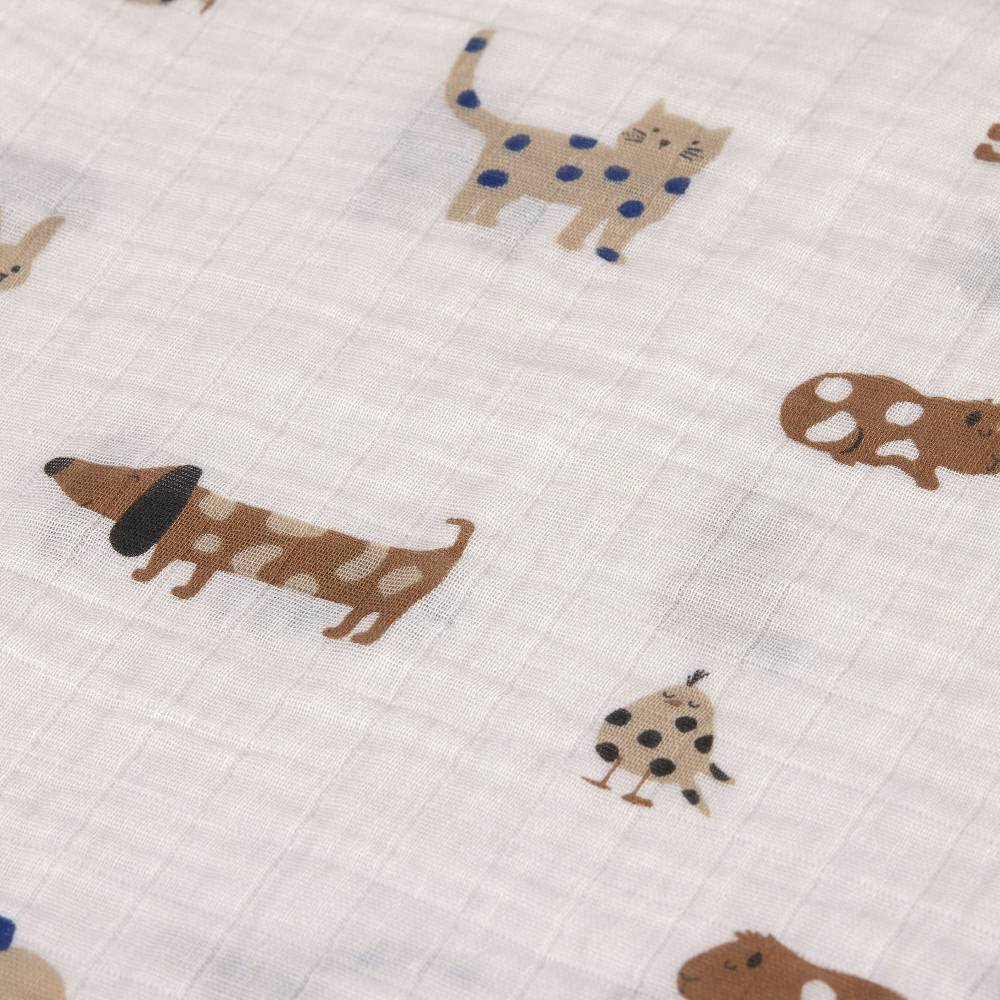 Lässig Mulltücher 3er Set 60 x 60 cm - Little Mateys, Royal Blau Valentinstagsangebot