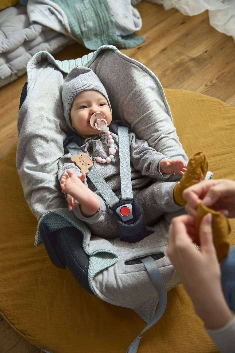 Lässig Einschlagdecke Baby - Bio Baumwolle, Light Mint Top Angebot