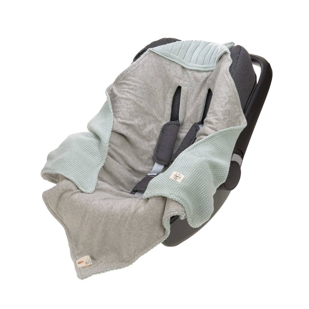 Lässig Einschlagdecke Baby - Bio Baumwolle, Light Mint Top Angebot