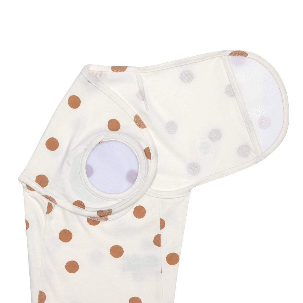 Lässig Pucksack - Bio Baumwolle, Big Dots Milky, Weiß Große Rabatte