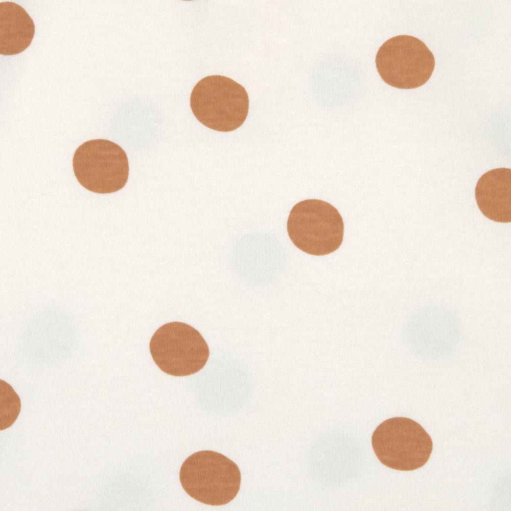 Lässig Pucksack - Bio Baumwolle, Big Dots Milky, Weiß Große Rabatte